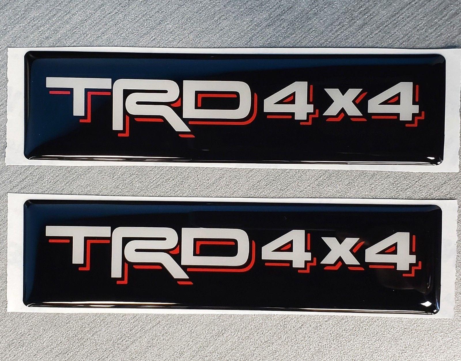 Domed Toyota TRD 4x4 Emblem Inserts for Weathertech Floor Mats (Single) Tacoma Tundra StickerFab