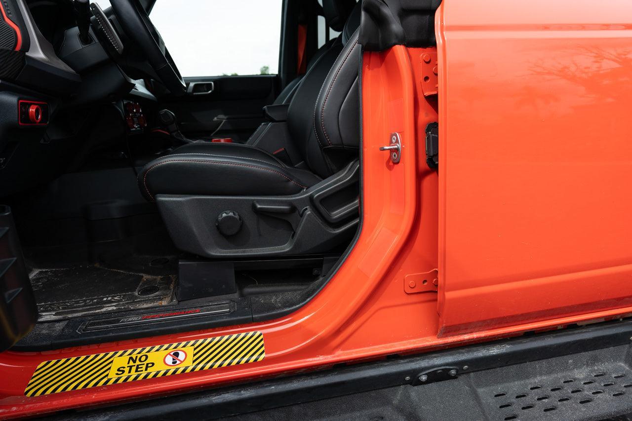 Door Jamb Sticker Cover Up Kit (Printed Series) - 2021-2023 Bronco StickerFab