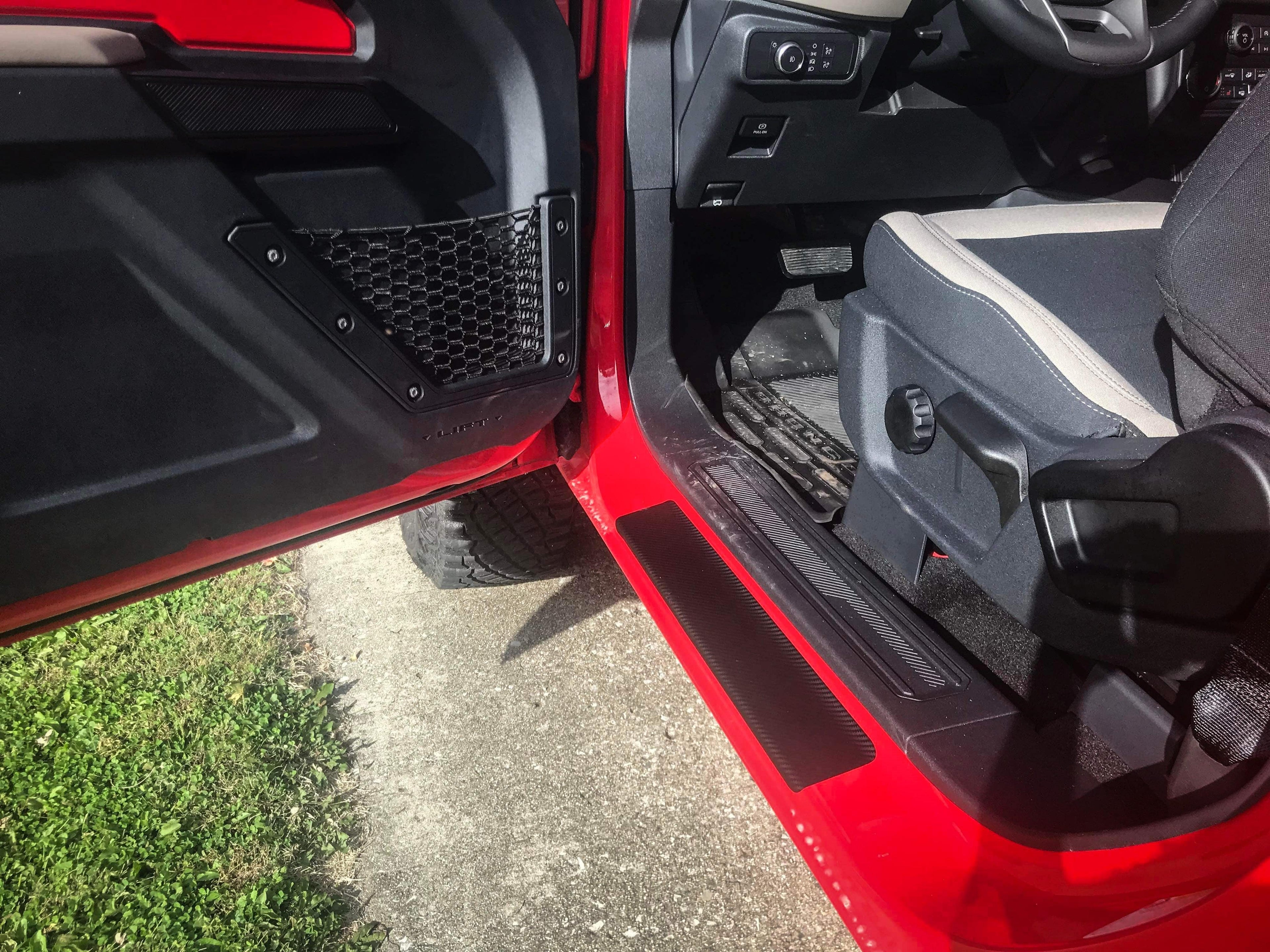 Door Sill Protectors - 2021+ Bronco 2 Door StickerFab