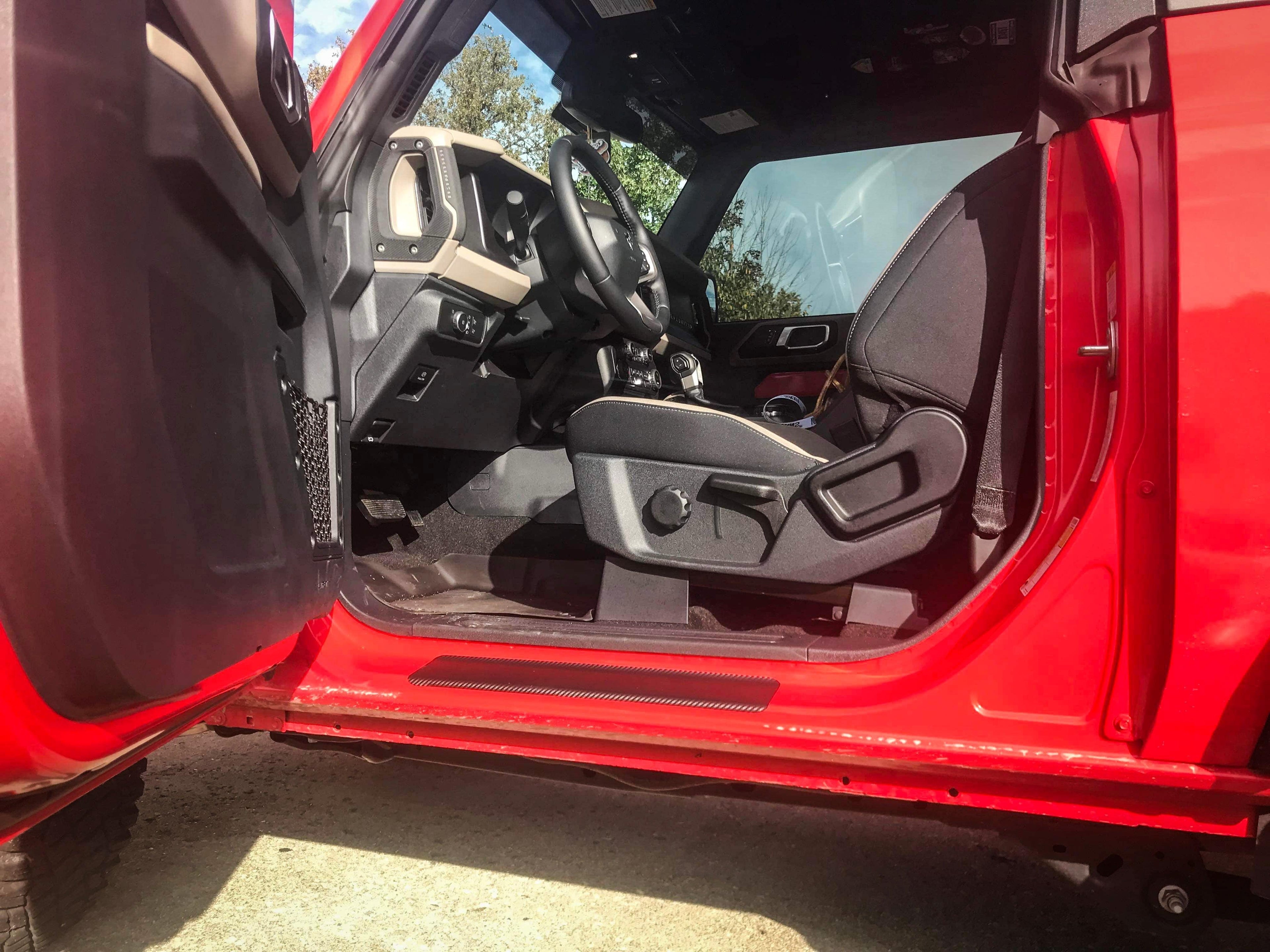 Door Sill Protectors - 2021+ Bronco 2 Door StickerFab