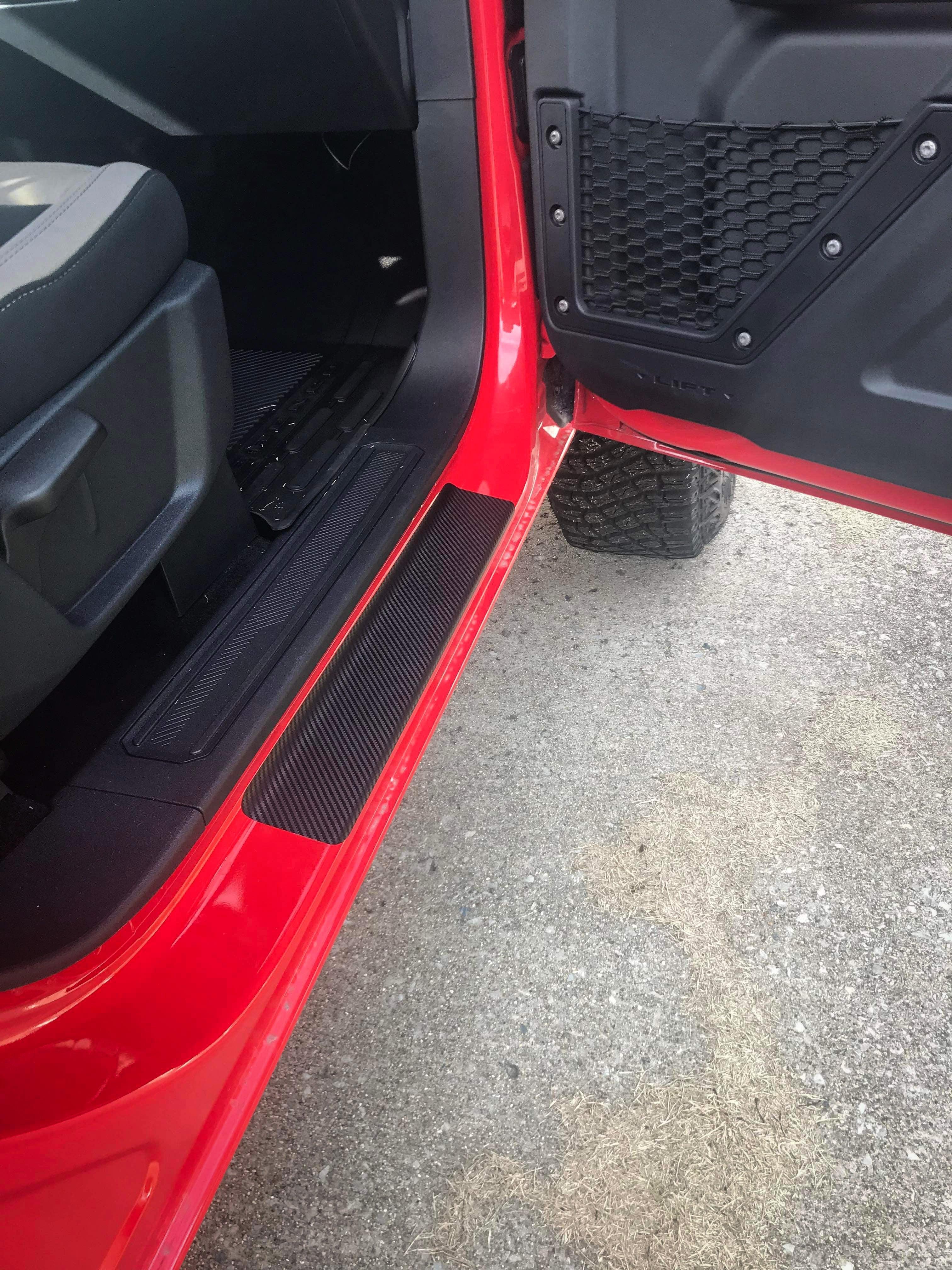 Door Sill Protectors - 2021+ Bronco 2 Door StickerFab