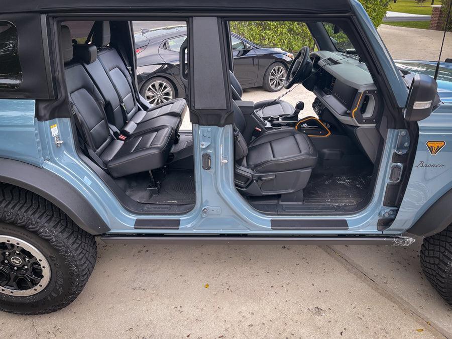Door Sill Protectors - 2021+ Bronco 4 Door StickerFab
