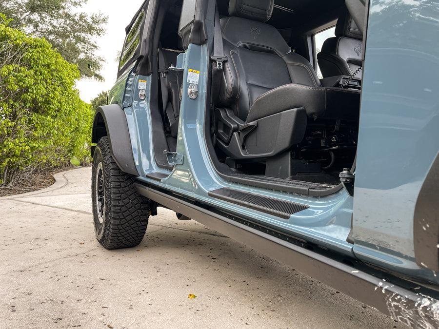 Door Sill Protectors - 2021+ Bronco 4 Door StickerFab