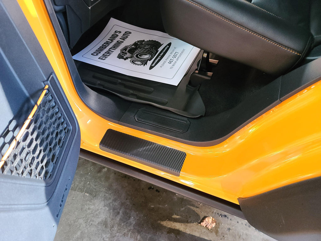 Door Sill Protectors - 2021+ Bronco 4 Door StickerFab