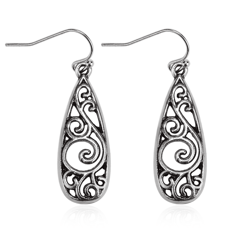 Retro Metal Carved Court-Style Earrings For Women Vera Lux