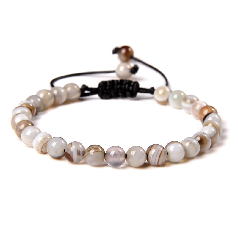6mm Natural Stone Beads Womens Bracelet Yoga Energy Sports Vera Lux