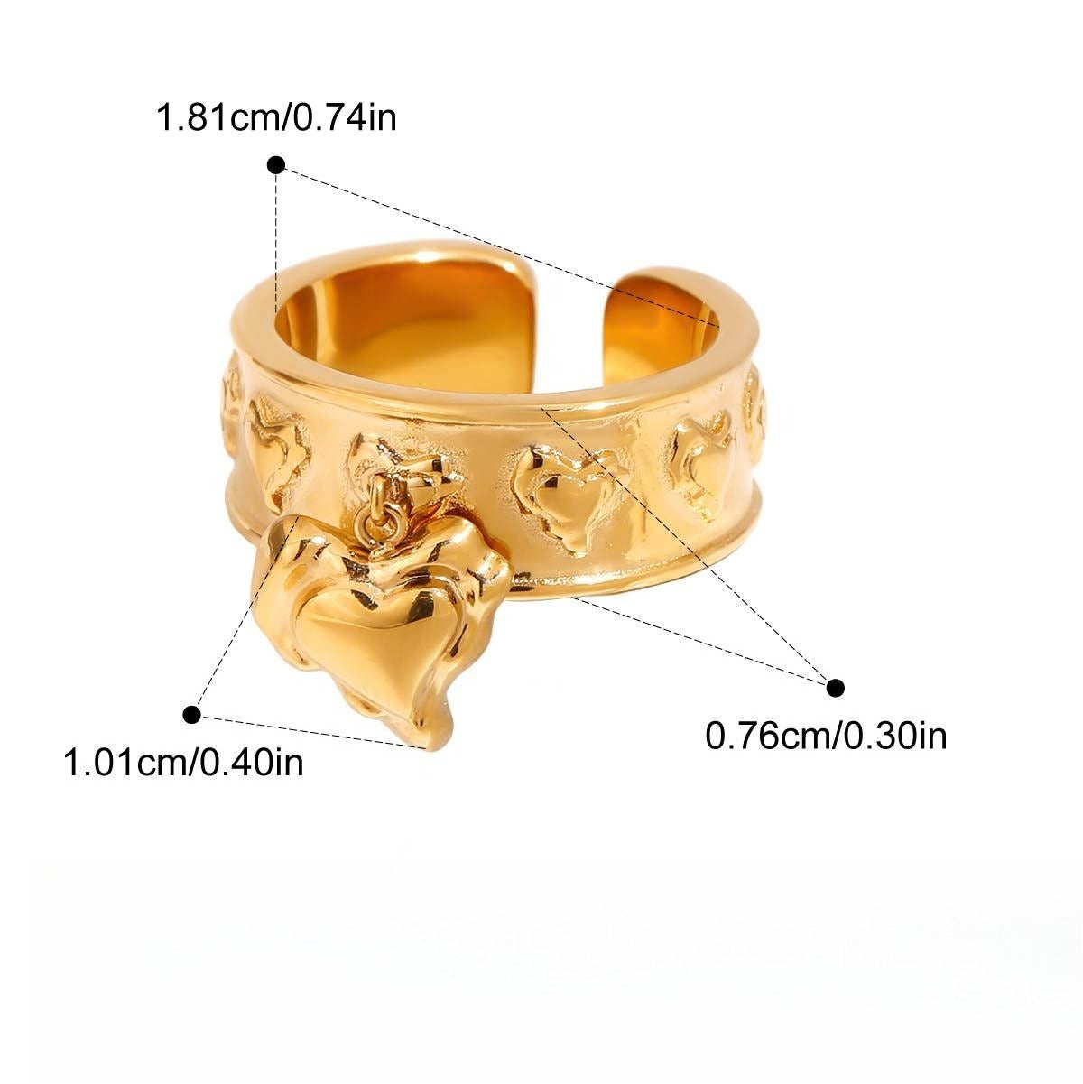 18Gold Pendant Titanium Steel Ring Vera Lux