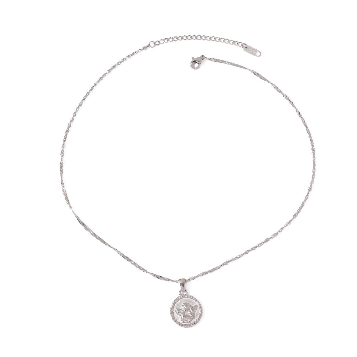 Round necklace with angel pattern design, classic and fashionable Vera Lux