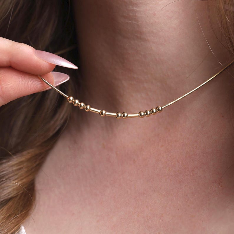 Customized Morse Code Name Necklace Vera Lux