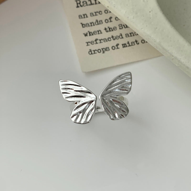 Minimalist Sweet Cool Butterfly Ring For Women, Smart Forest Style, INS Niche High-End Design Vera Lux