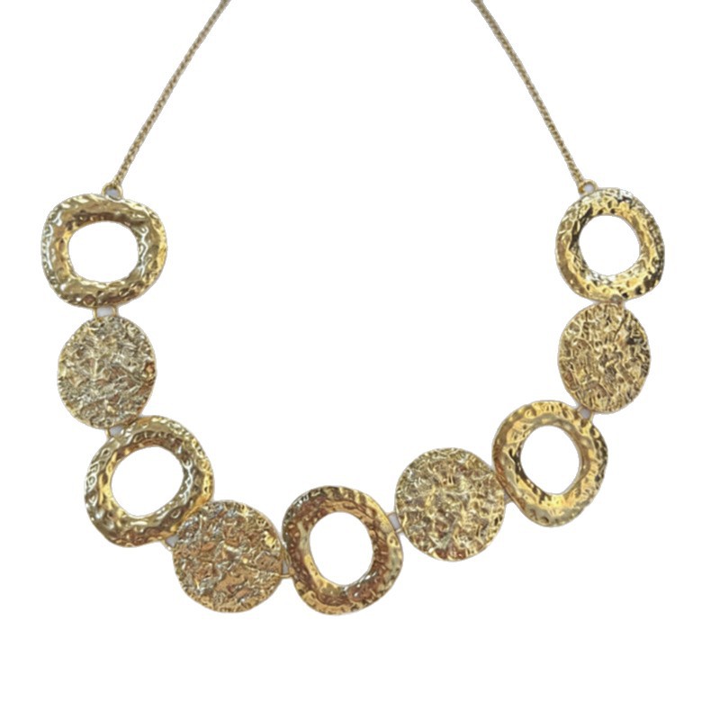 Women's Hammered Geometric Pendant Necklace Vera Lux