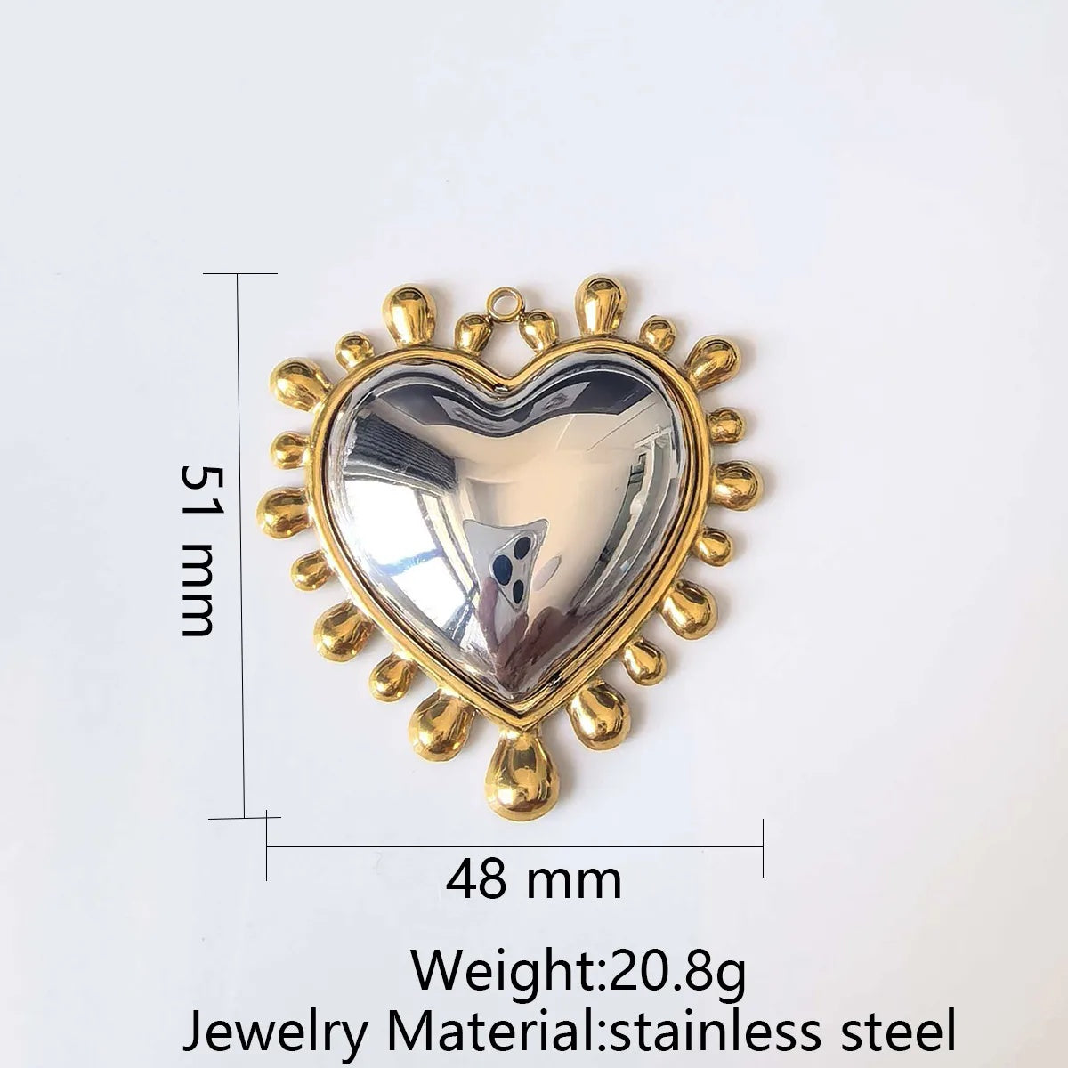 Stainless Steel Vacuum-plated 18K Gold Pendant Necklace Vera Lux