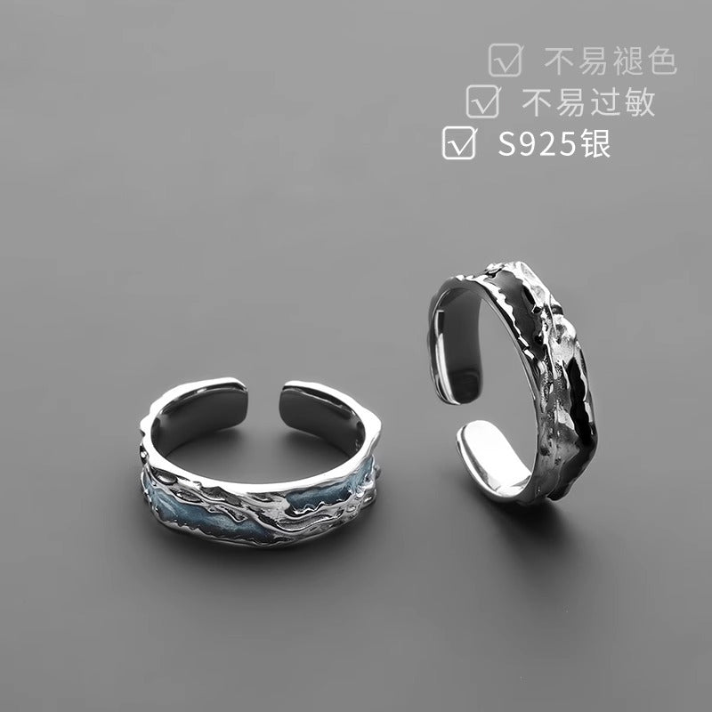Men's Trendy Light Luxury Single Ring, Adjustable Opening Fashion Ring For Men, Stylish Personality Advanced Index Finger Ring, Men's Jewelry Vera Lux