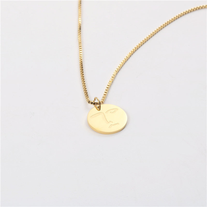 Women's Vintage Statement Gold Coin Necklace Vera Lux