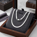 925 Sterling Silver Elegant  Herringbone Chain Necklace with Secure Lobster Clasp Vera Lux