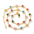 Colorful Heart Adjustable Bracelet Necklace Vera Lux