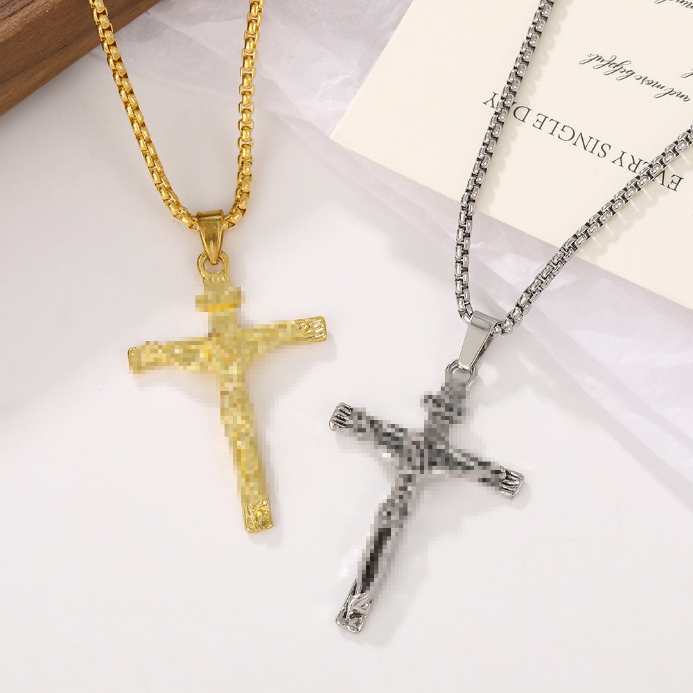 Unisex Cross Necklace Made Of Zinc Alloy Vera Lux