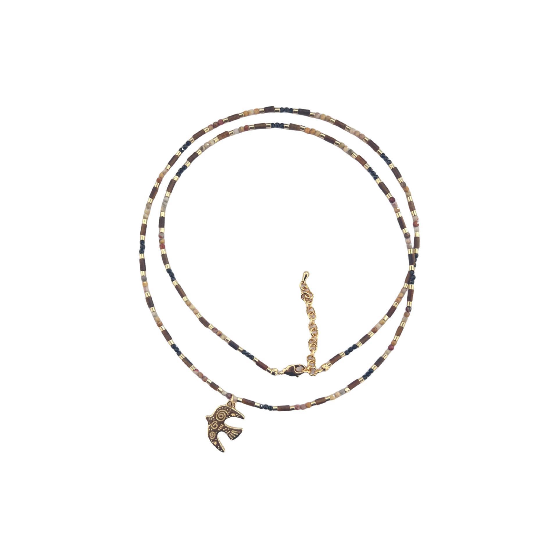 Simple And Stylish Tiger's Eye Bird Necklace For Women Vera Lux