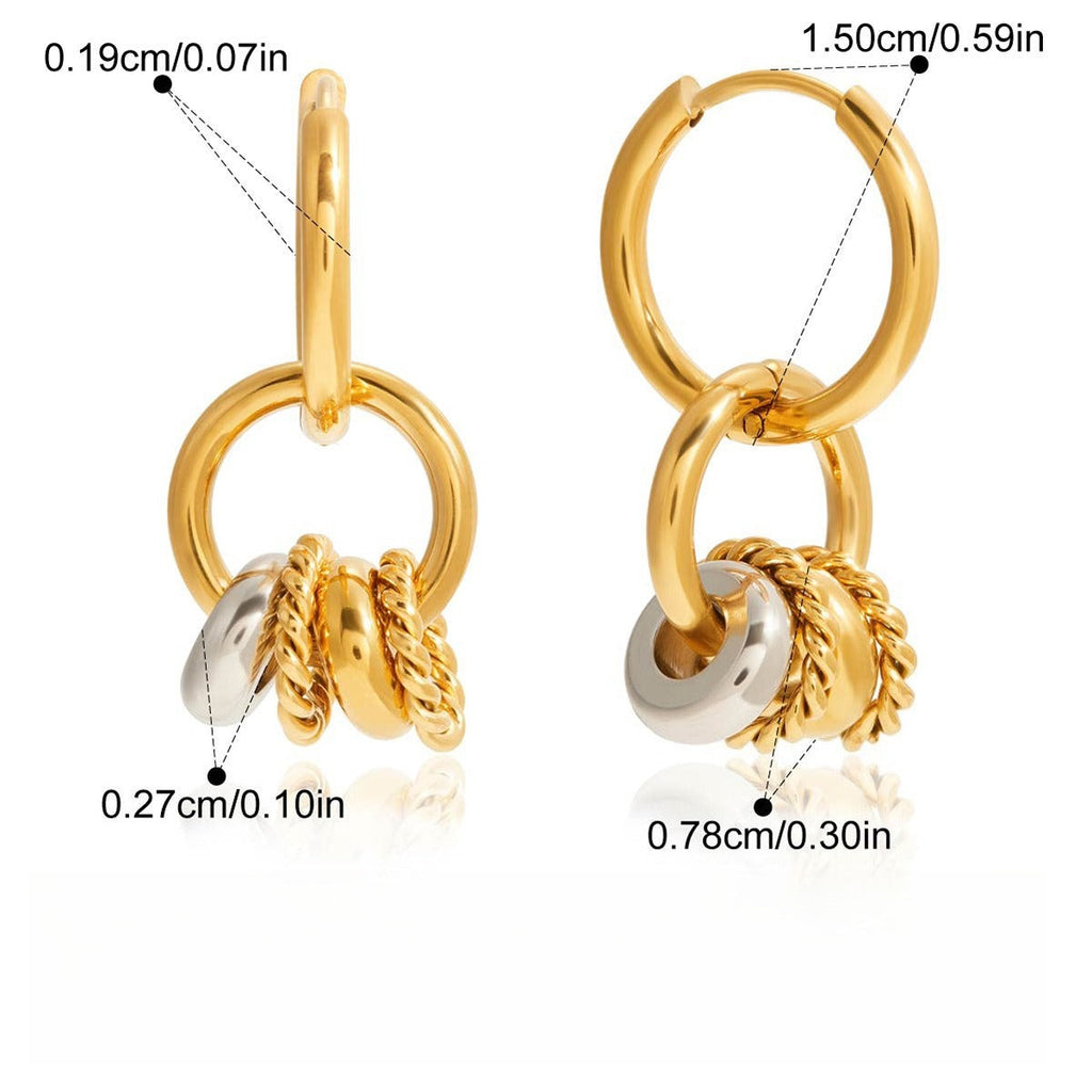 18K gold lightweight luxury hoop earrings Vera Lux