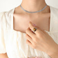 18K Gold-Plated Leaf Titanium Steel Necklace Vera Lux