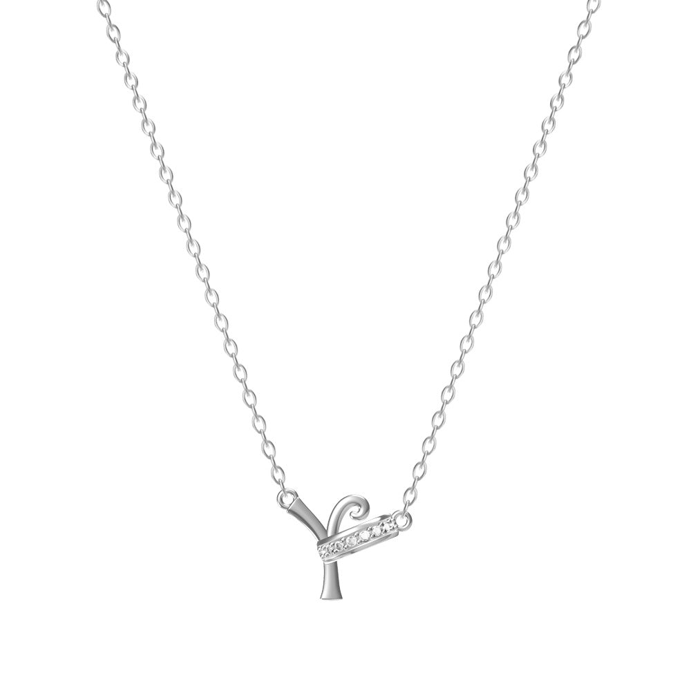 26-Letter Diamond-Embedded Unique Design Necklace For Women Vera Lux