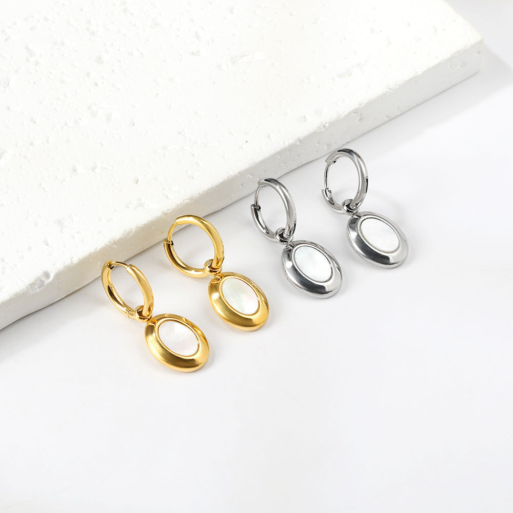 Gold-plated Stainless Steel White Shell Jewelry Vera Lux