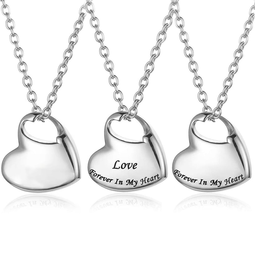 Stainless Steel Heart-shaped Openable Pendant Necklace Vera Lux