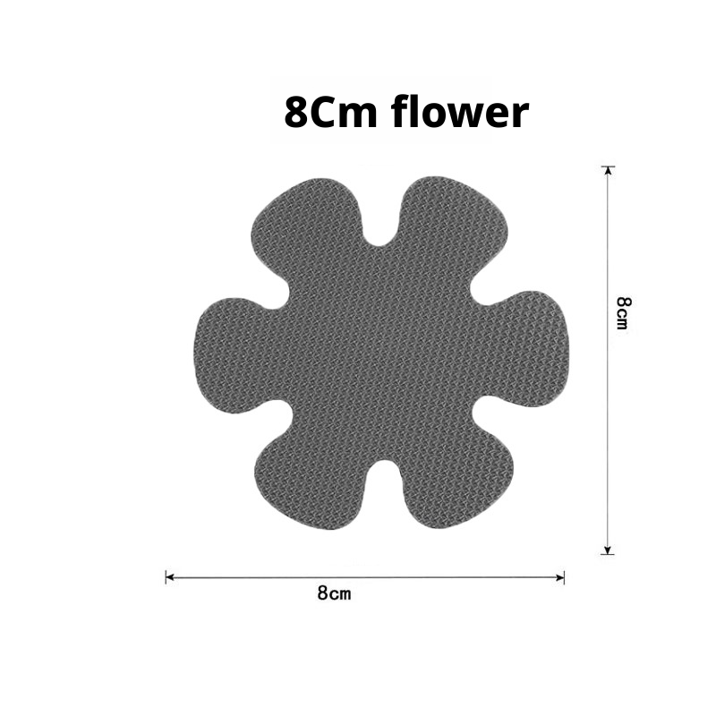 Anti-slip sticker-Snowflake-Black-8 * 8cm-with black scraper-PEVA-12 pieces Vera Lux