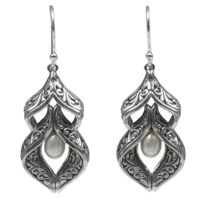 Bohemian Carved Pearl Earrings For Women Vera Lux