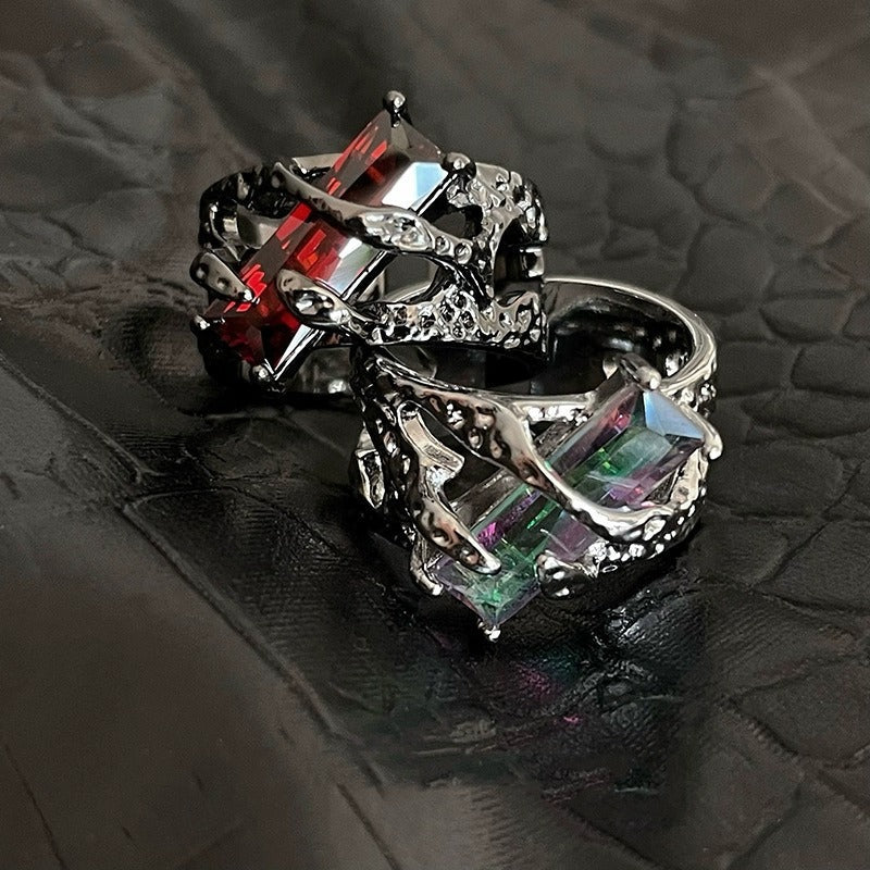 Dark Minimalist Trendy Ring For Men & Women, INS Niche Design, Adjustable High-End Index Finger Ring Vera Lux
