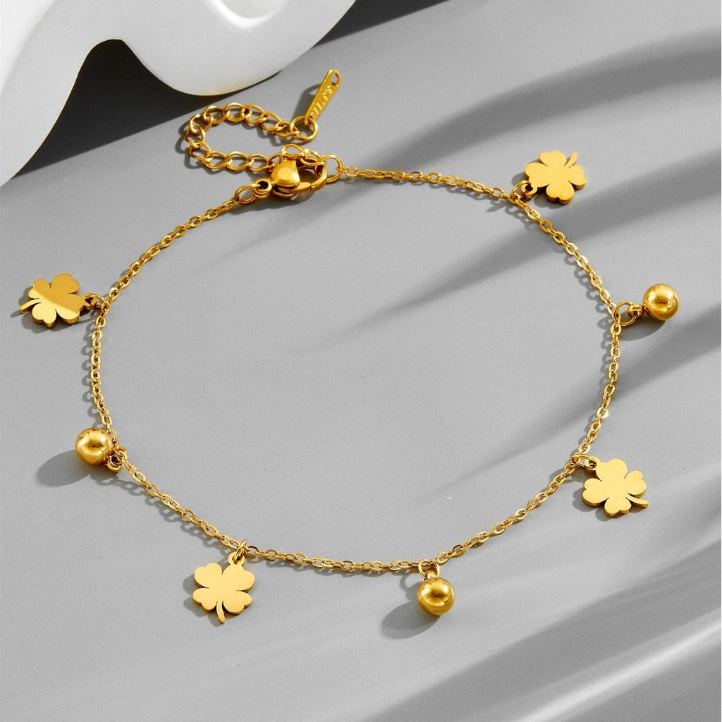 Gold Four-Leaf Clover Luxury Bracelet Vera Lux