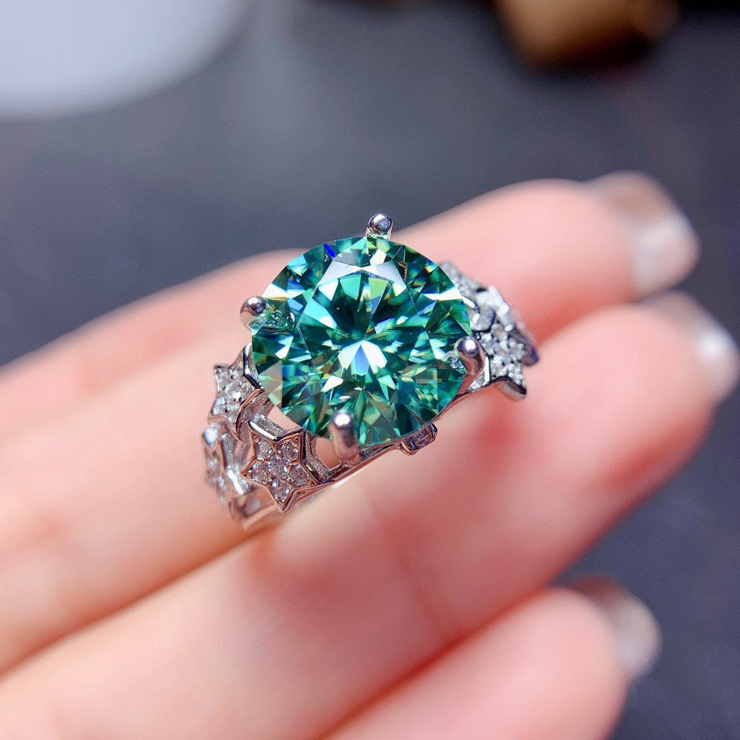 Luxury Milky Way Micro-Set Color Gemstone Ring Vera Lux
