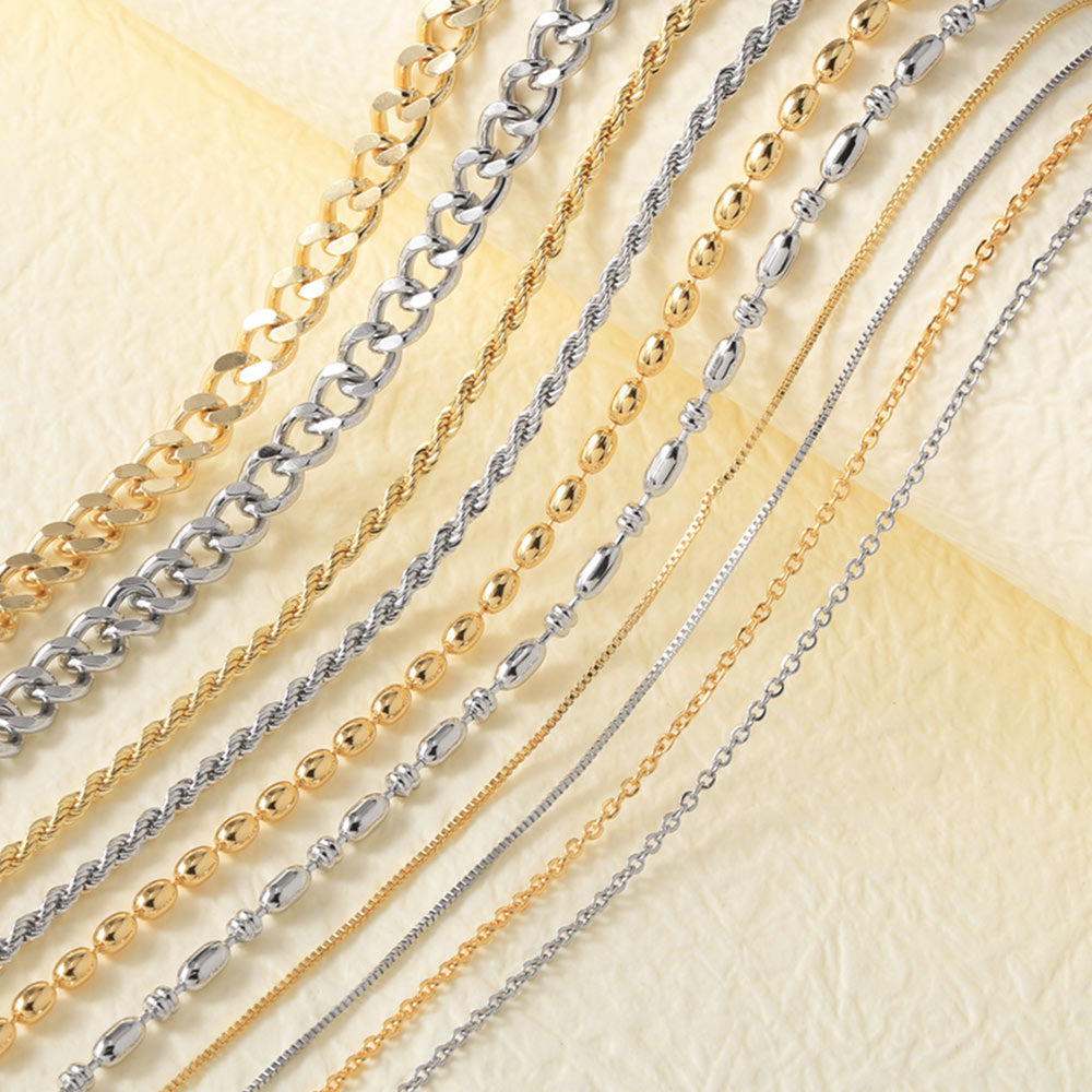 Copper-plated 18k Gold DIY Hip-hop All-match Chain Necklace Vera Lux