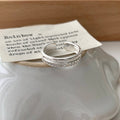 Sweet Double Layer Plain Band Ring For Women, Minimalist Cool Style, INS Fashion, Zircon Adjustable Index Finger Ring Vera Lux