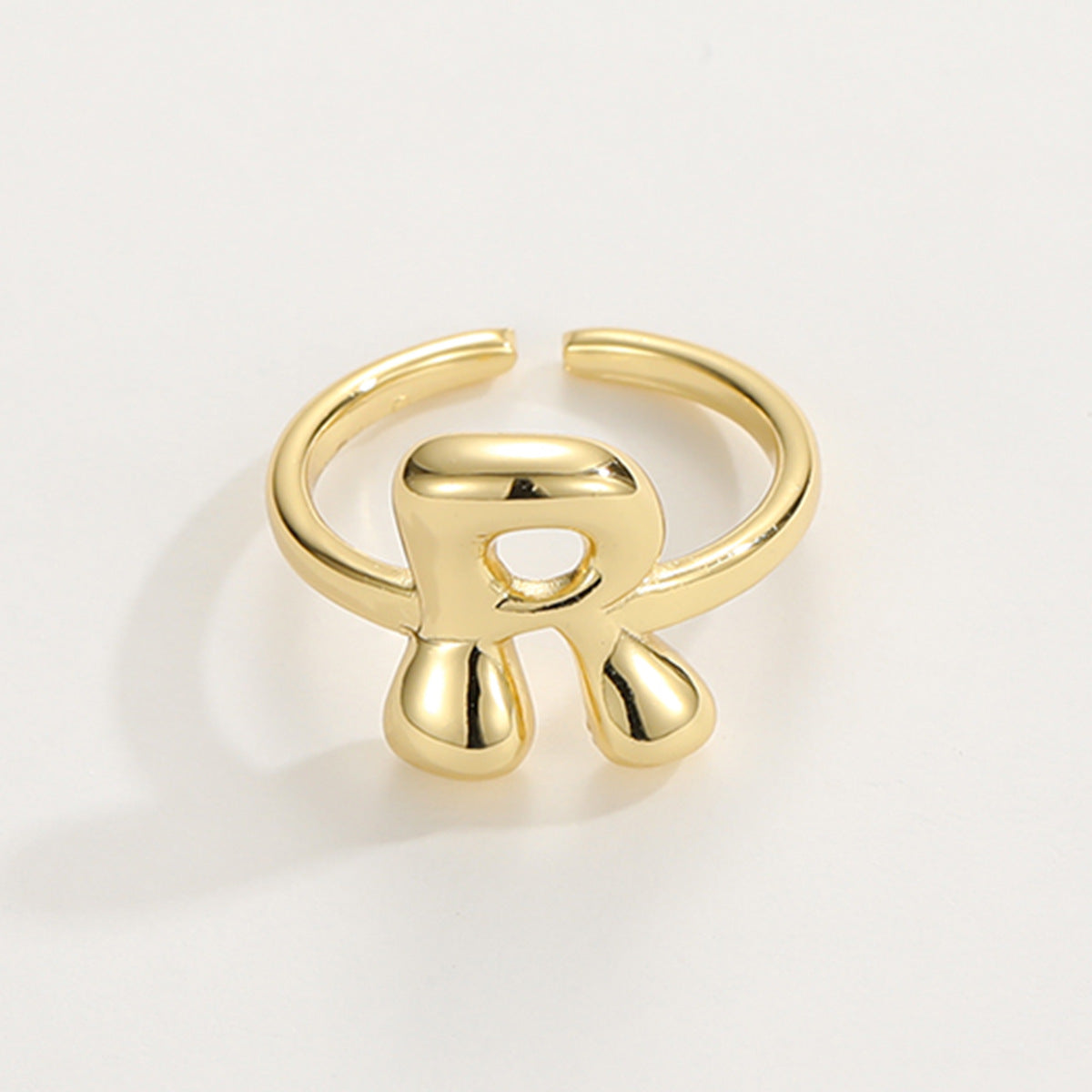 Adjustable English Letter Ring With Adjustable Opening Vera Lux
