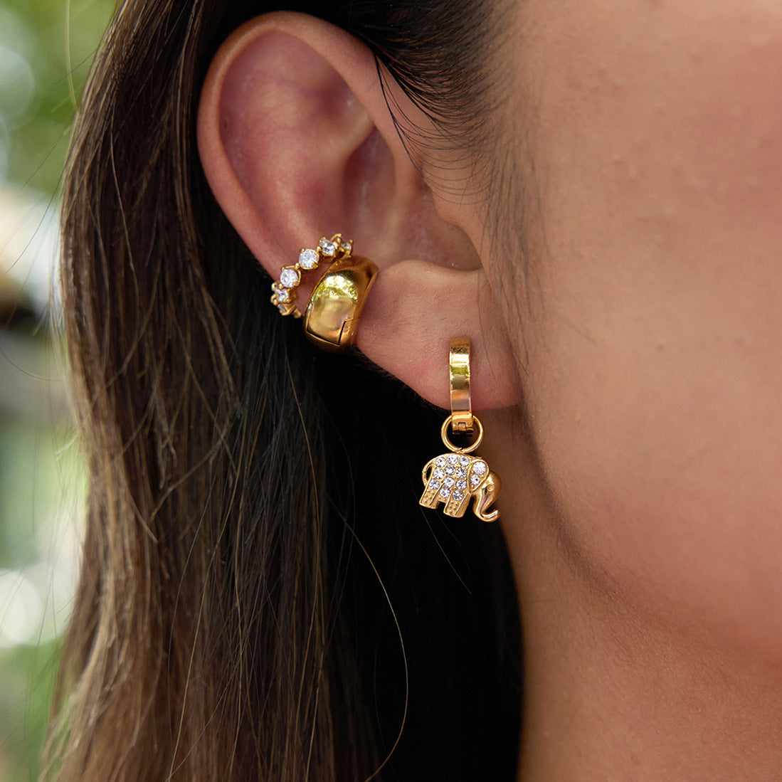 Elephant Zircon Earring Collection Vera Lux