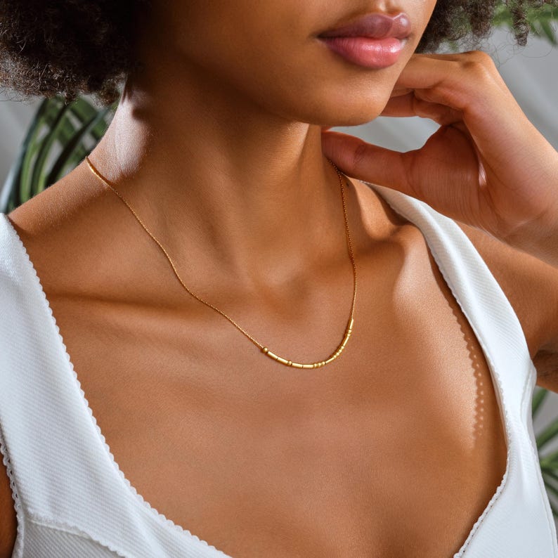 Morse Code Custom Name Necklace Vera Lux
