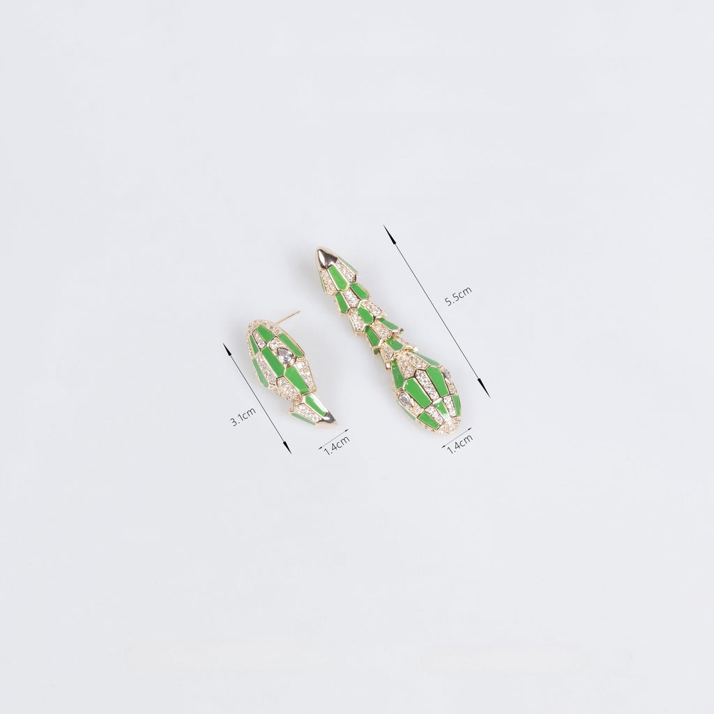 S925 Silver Snake-Shaped Enamel Necklace Vera Lux
