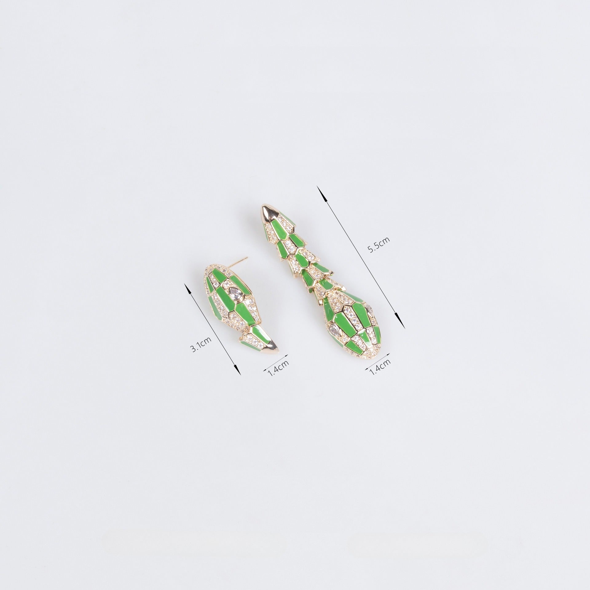 S925 Silver Snake-Shaped Enamel Necklace Vera Lux