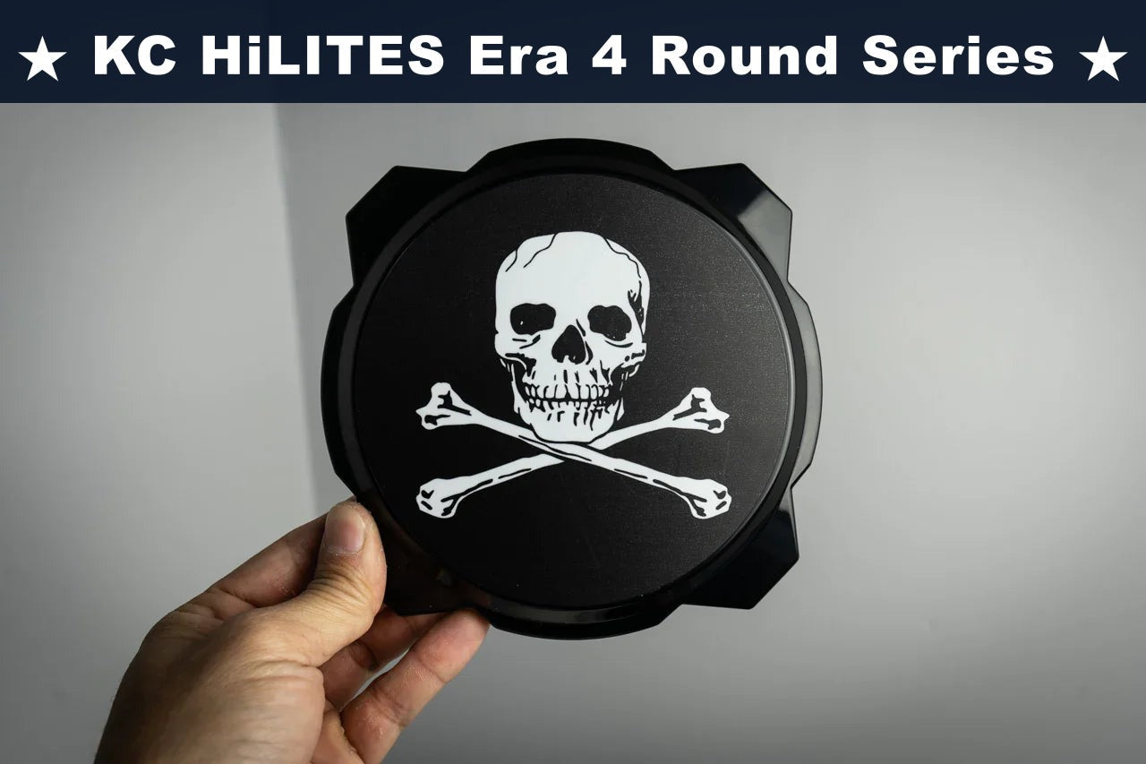 KC HiLITES Era 4 ROUND Series Light Cover Overlays - Universal StickerFab
