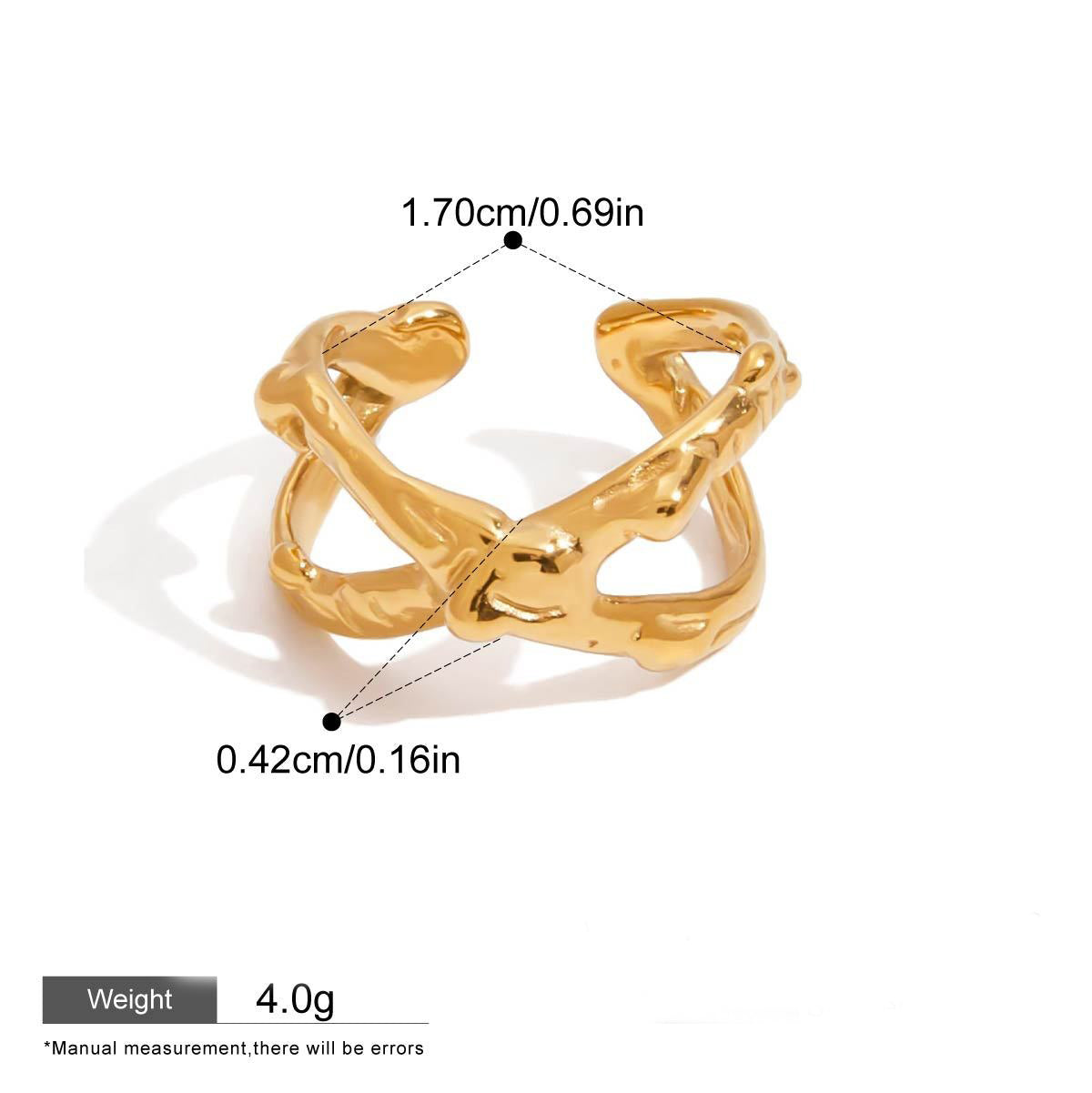 18K gold ring of light luxury high-end jewelry Vera Lux