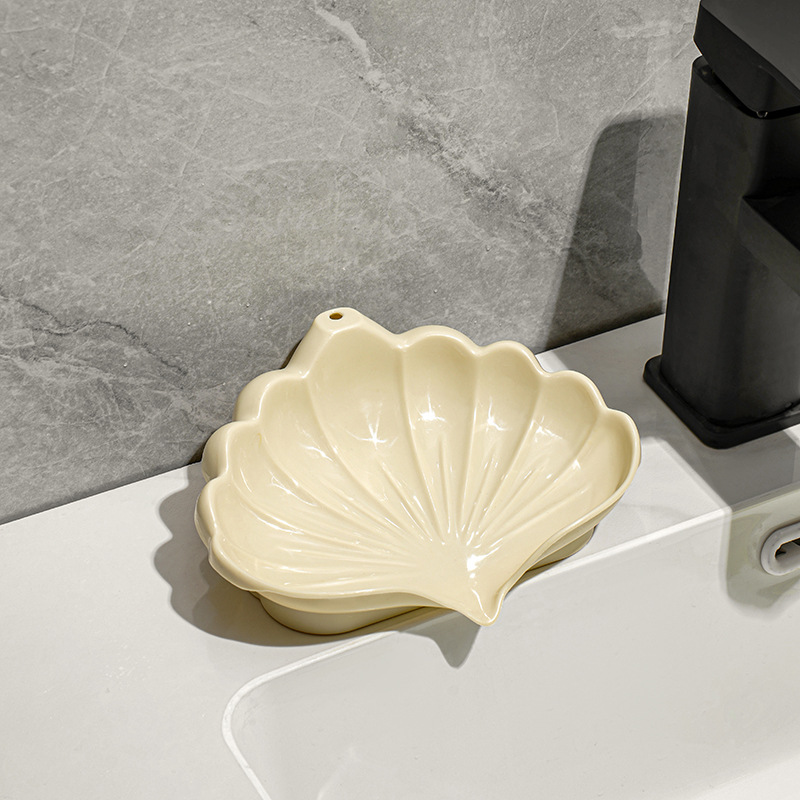Shell Soap Box-No Accessories-Cream-PP-1 piece Vera Lux