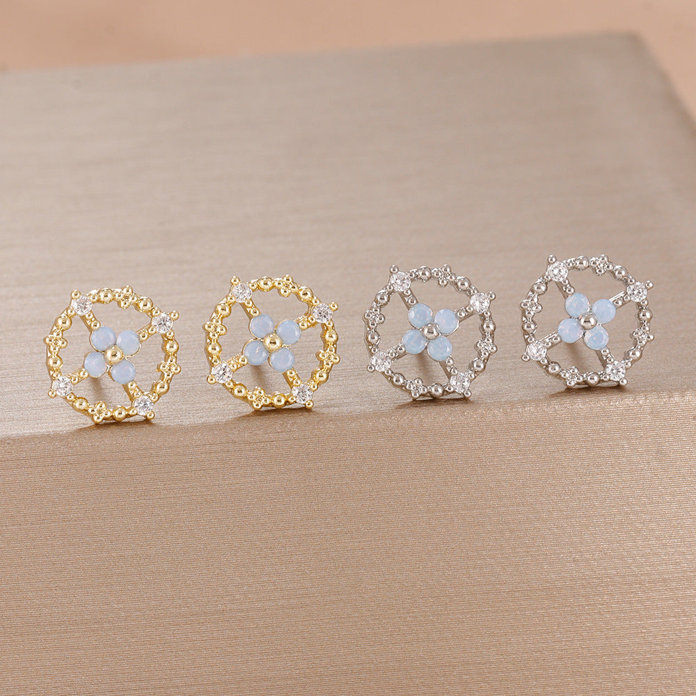 Exquisite Crystal Flower Earrings Vera Lux