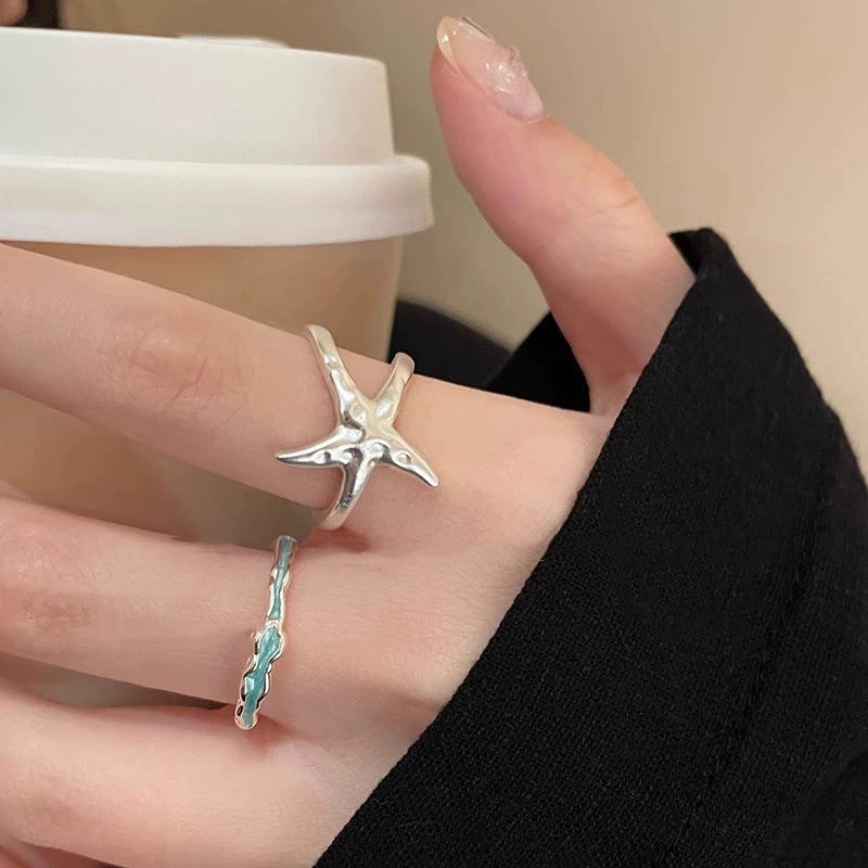 Simple Silver Star Ring For Women, Light Luxury Minimalist Index Finger Ring, Fashion Personality Jewelry Wholesale Vera Lux