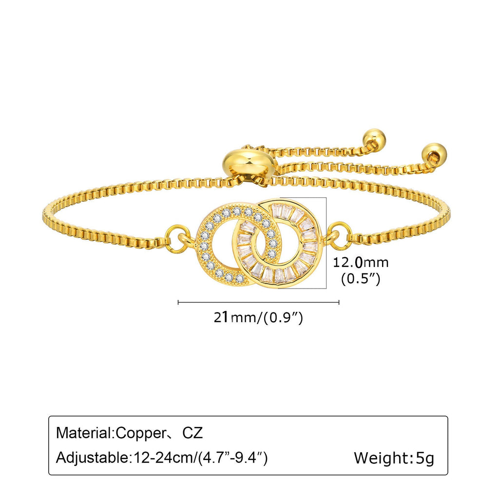 Minority Design Zircon Bracelet Round Vera Lux