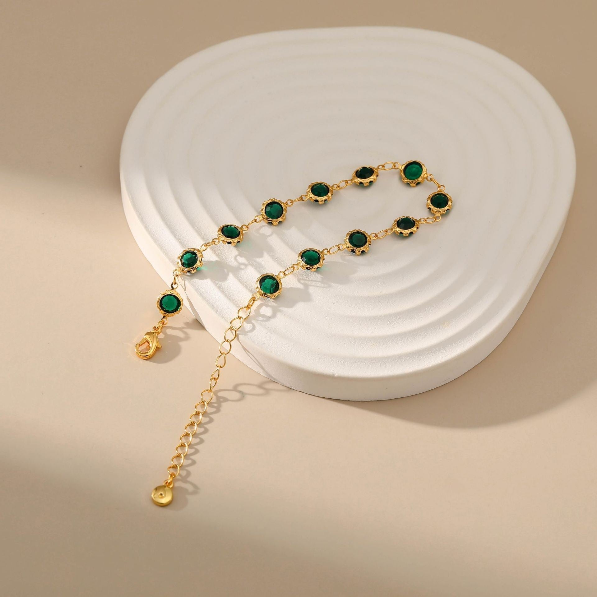 Retro-style Copper-plated 18K Gold French Bracelet Vera Lux