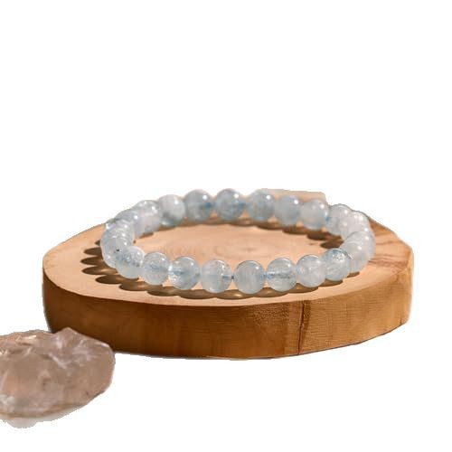 8mm Natural Stone Bead Bracelet White Turquoise Vera Lux