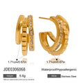 Stainless Steel Rhinestone Earrings For Women Vera Lux