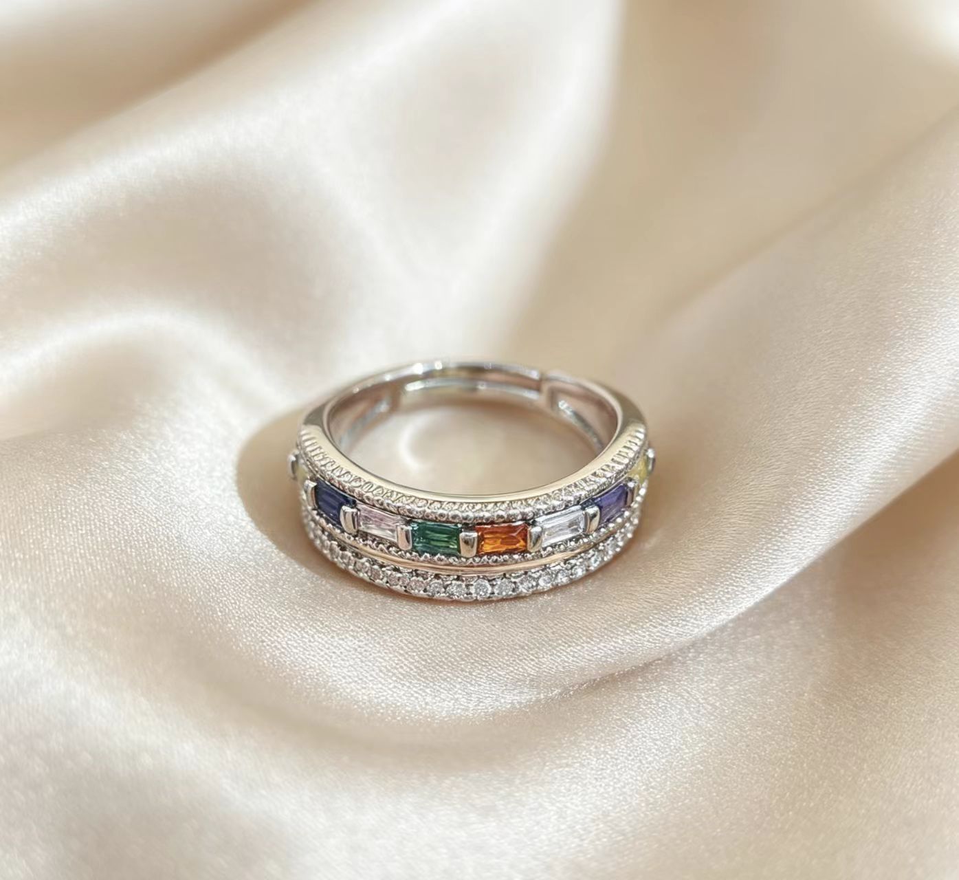 Elegant Gold-plated Double-layer Ring Vera Lux