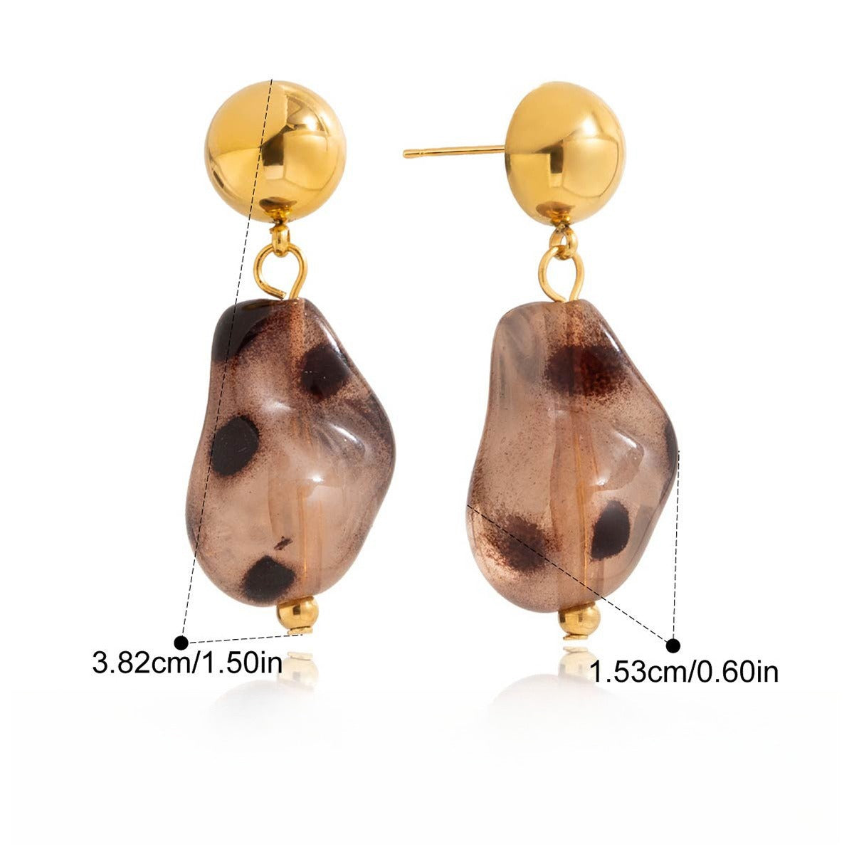 Light luxury and sophisticated titanium steel earrings for autumn and winter. Vera Lux